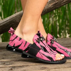 Designer sandalen - Pink Zebra - 1061-76 