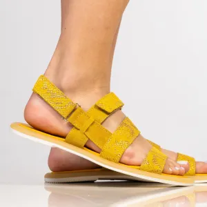 Designer Sandalen - Yellow Snake - 821-13