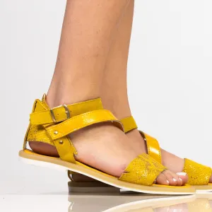 Casuale sandalen - Yellow Snake - 672/868-3 