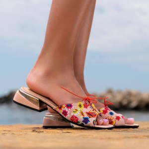 Designer slippers - Flower summer  - 156-13 