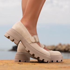 Dagelijkse schoenen - Beige step - 985-16 